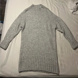 Express Light Gray Women's Turtleneck Sweater dress